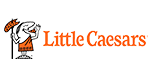 Little Caesars logo featuring a cartoon character holding a pizza, representing a prominent brand in the food industry, relevant to C17media's print and branding solutions.